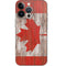 Canadian Flag Dark Wood iPhone 14 Pro Skin